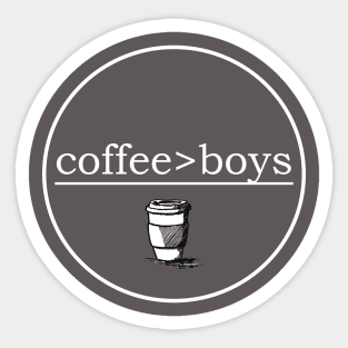 No. 1 Coffee over Boys Ed. 2 Sticker